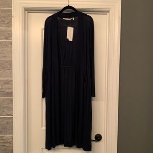 NWT Dark Navy Soft Surroundings Long Open Cardigan